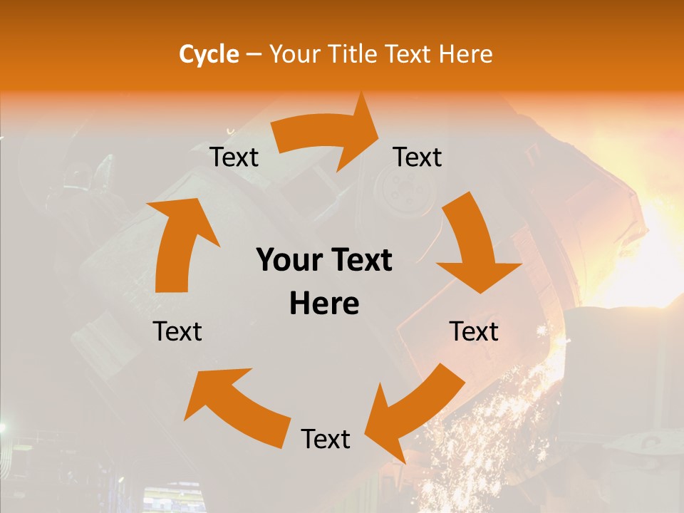 Metal Processing Steel Flower PowerPoint Template