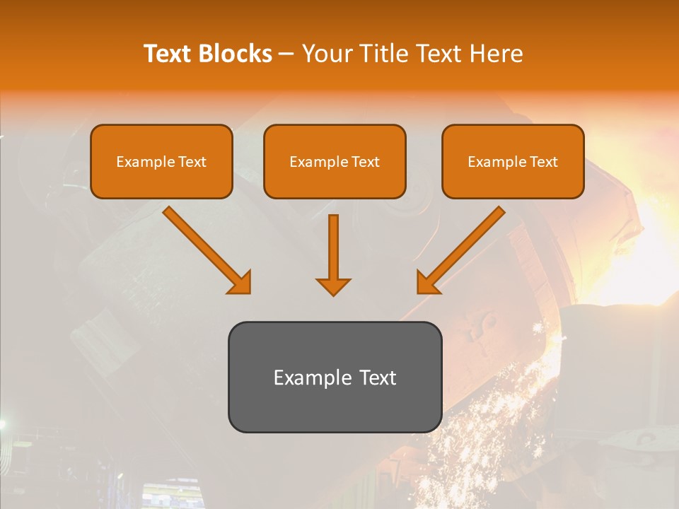 Metal Processing Steel Flower PowerPoint Template