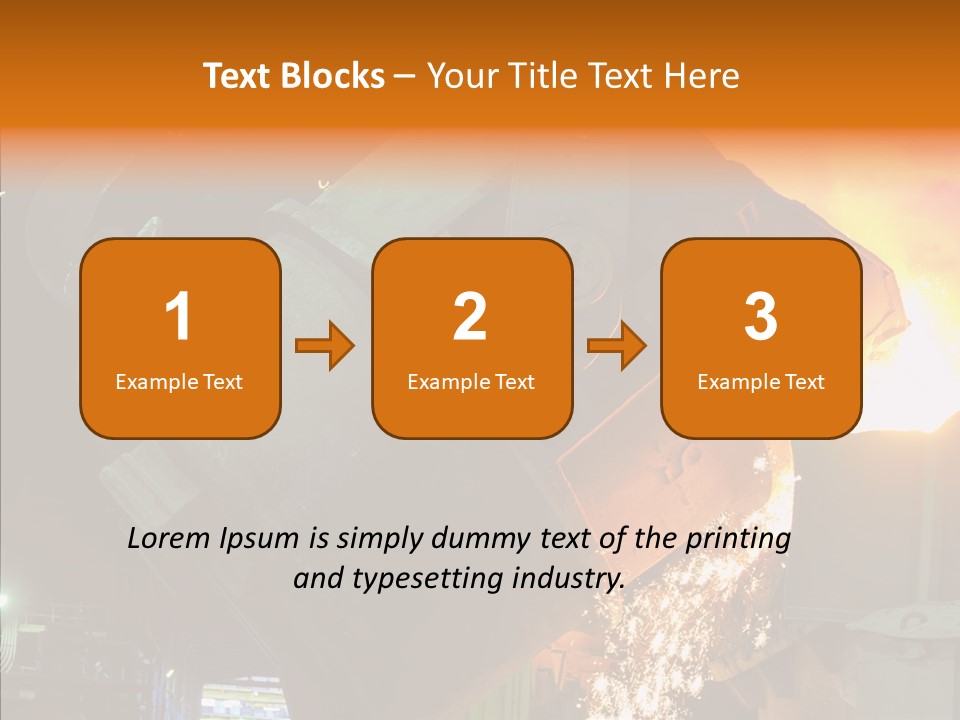 Metal Processing Steel Flower PowerPoint Template