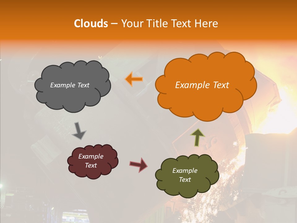 Metal Processing Steel Flower PowerPoint Template