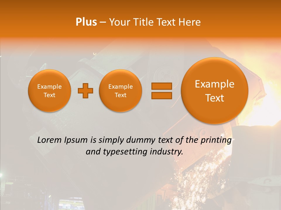 Metal Processing Steel Flower PowerPoint Template