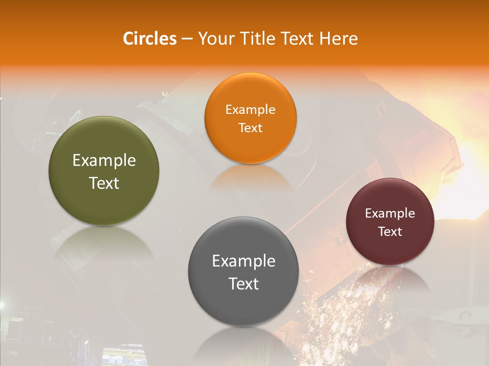 Metal Processing Steel Flower PowerPoint Template