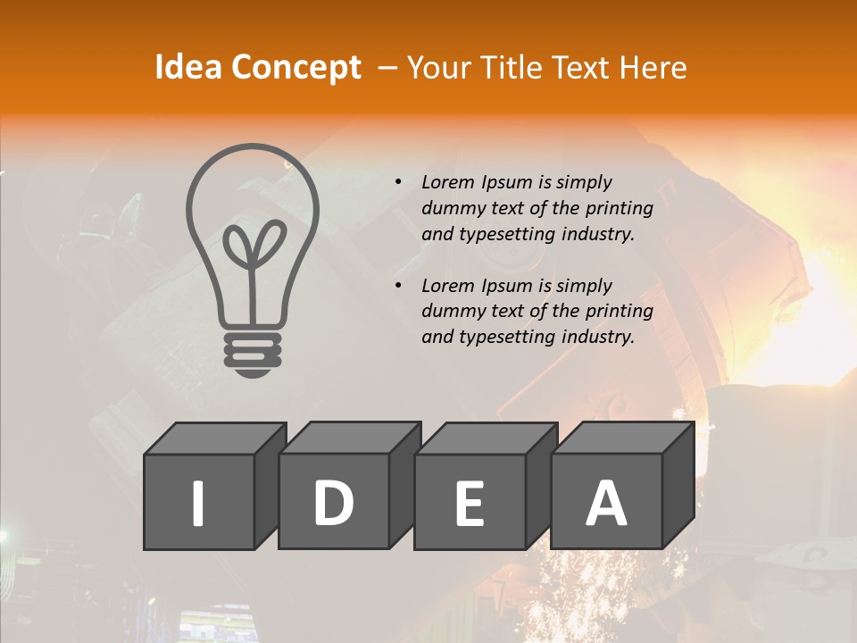 Metal Processing Steel Flower PowerPoint Template