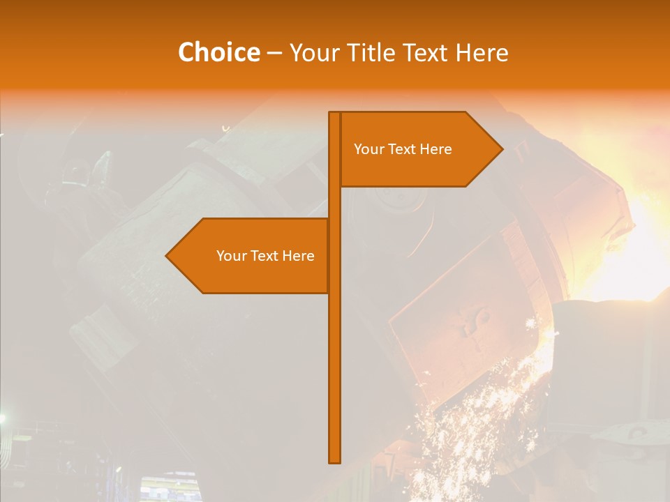 Metal Processing Steel Flower PowerPoint Template