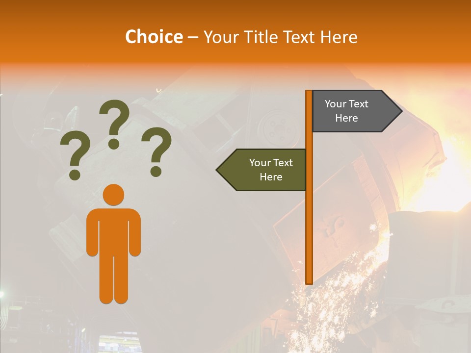 Metal Processing Steel Flower PowerPoint Template