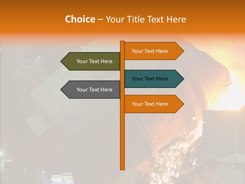 Metal Processing Steel Flower PowerPoint Template