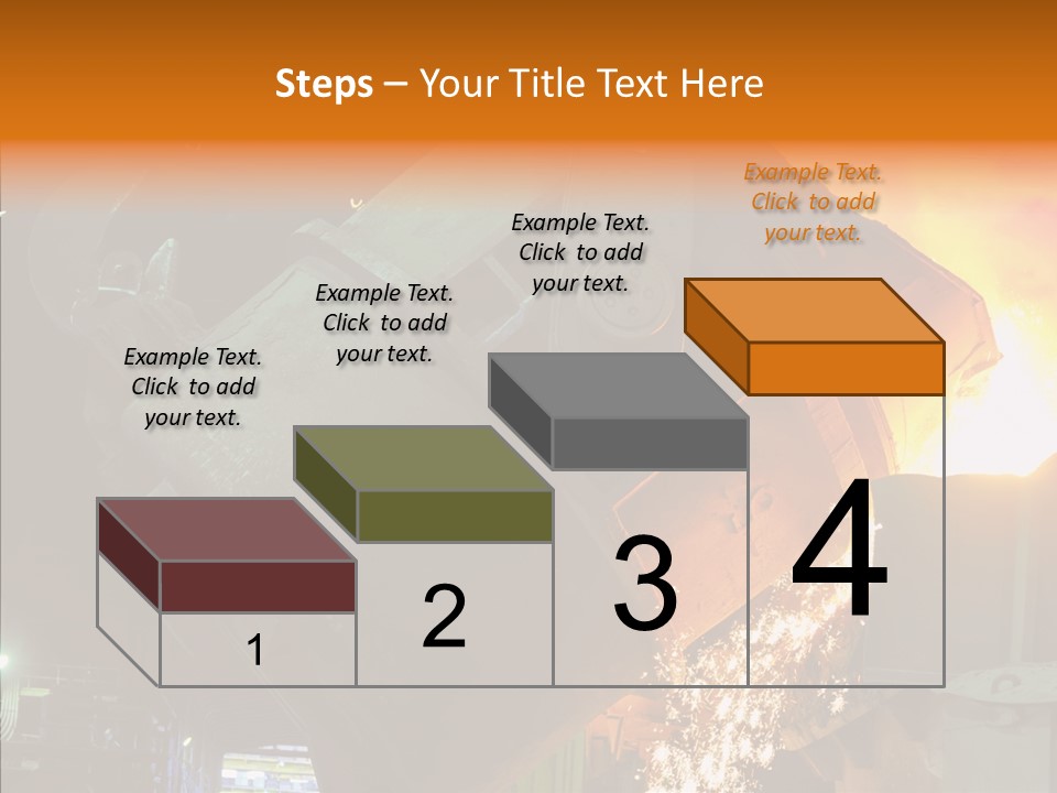 Metal Processing Steel Flower PowerPoint Template