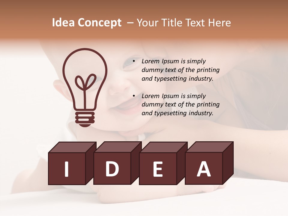 Holding Child Beautiful PowerPoint Template