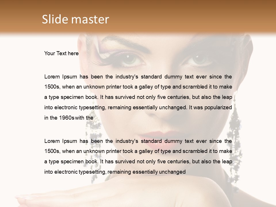 Creative Lips Body Art PowerPoint Template