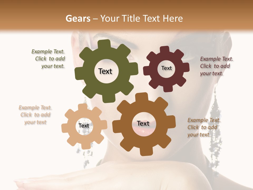 Creative Lips Body Art PowerPoint Template