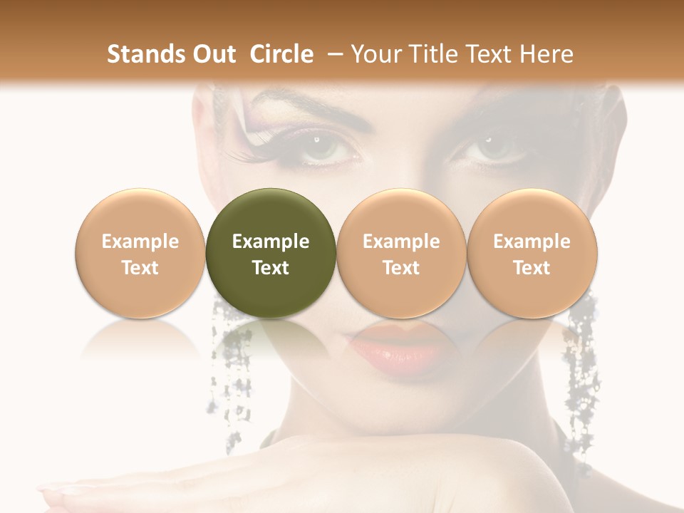 Creative Lips Body Art PowerPoint Template