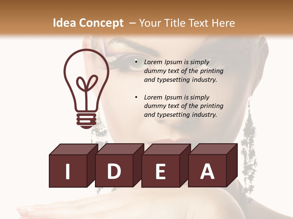 Creative Lips Body Art PowerPoint Template