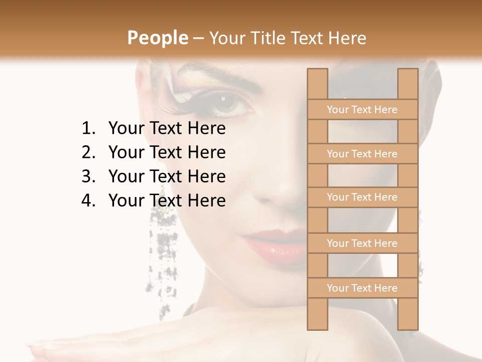 Creative Lips Body Art PowerPoint Template