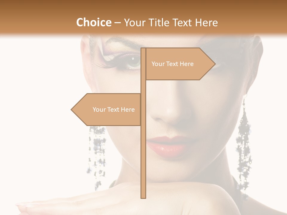 Creative Lips Body Art PowerPoint Template