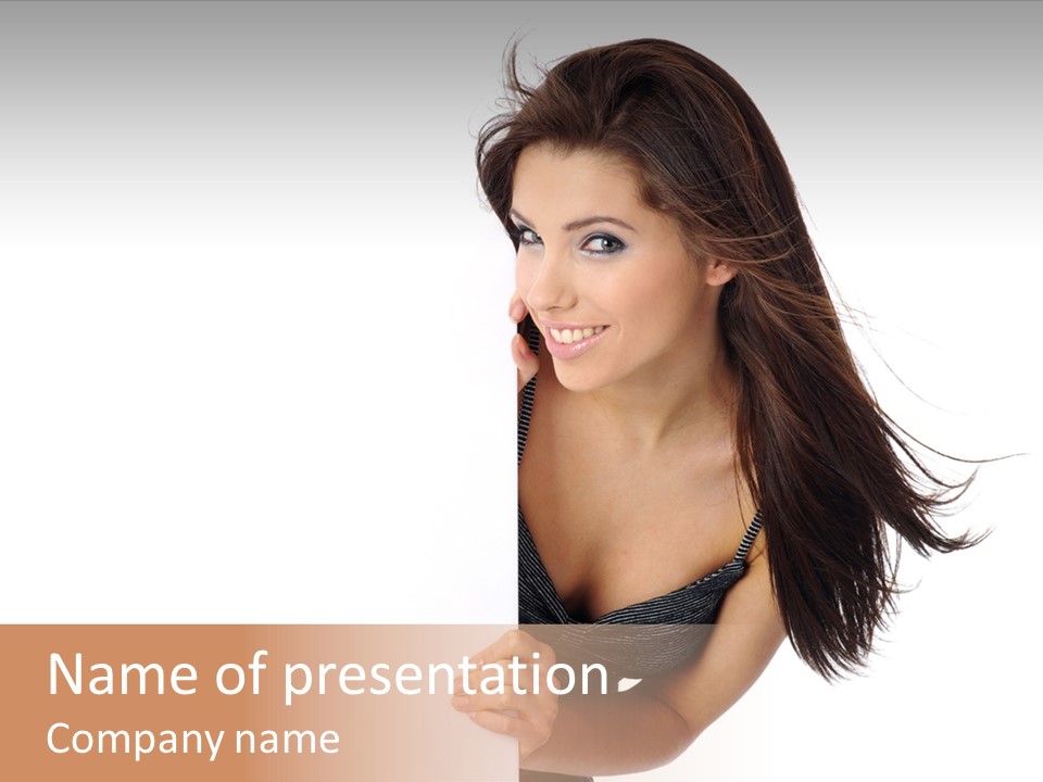 Female Advert Blank PowerPoint Template