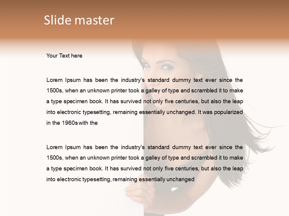 Female Advert Blank PowerPoint Template