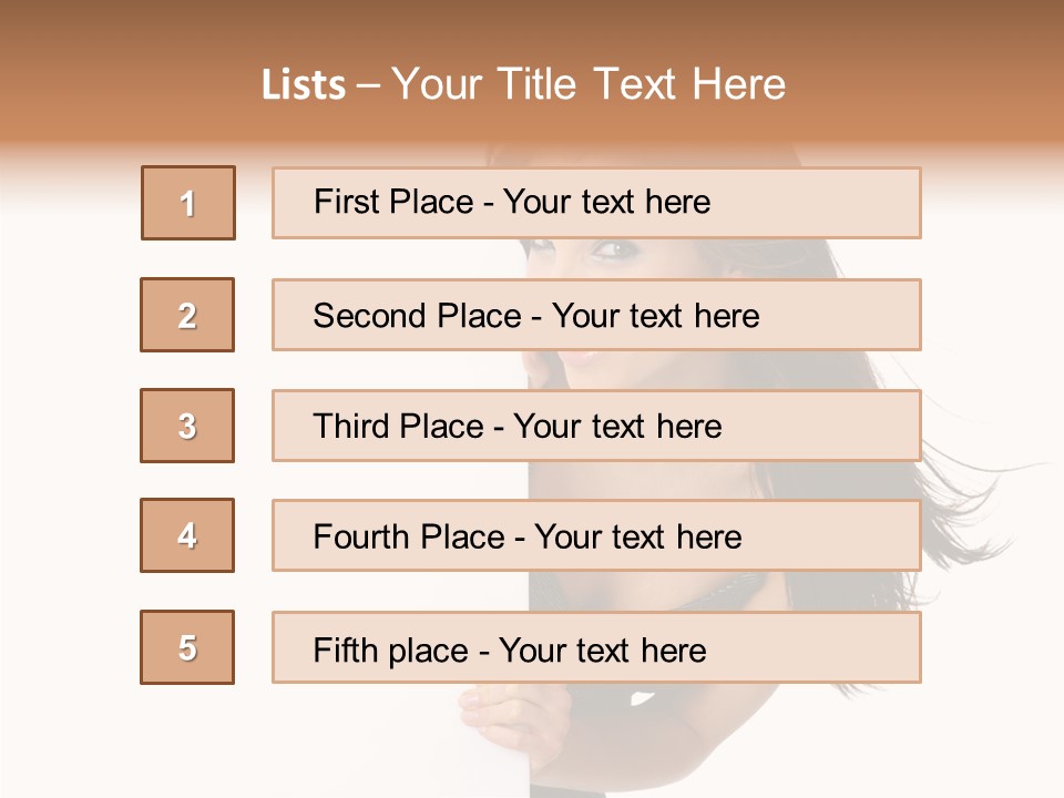 Female Advert Blank PowerPoint Template