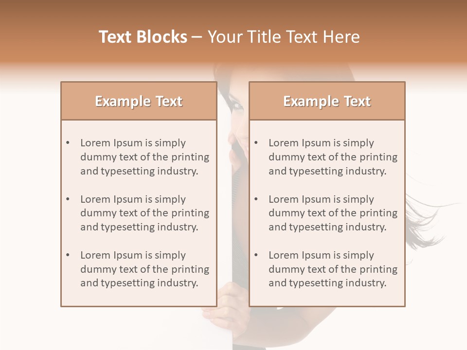 Female Advert Blank PowerPoint Template