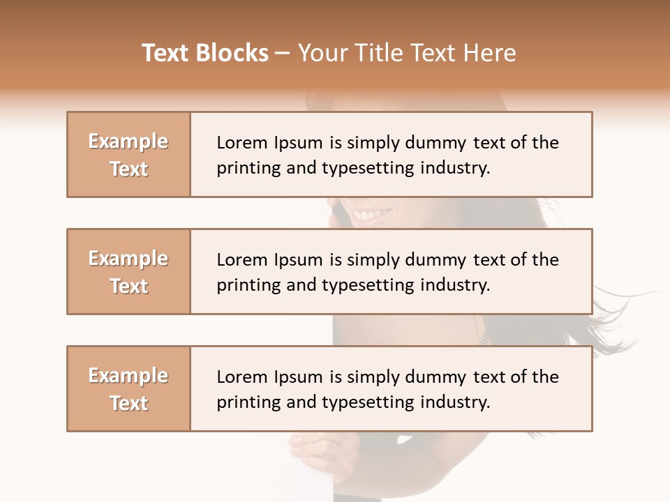 Female Advert Blank PowerPoint Template
