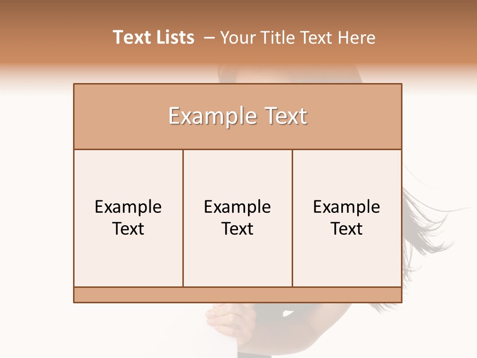 Female Advert Blank PowerPoint Template