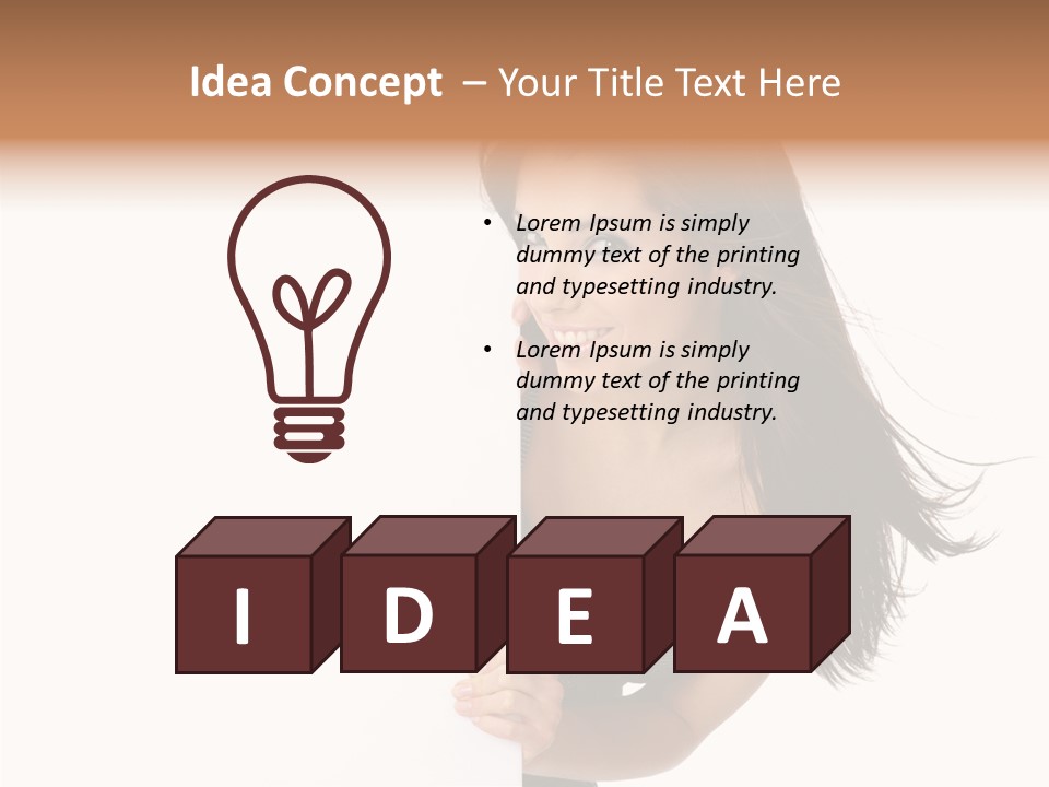 Female Advert Blank PowerPoint Template