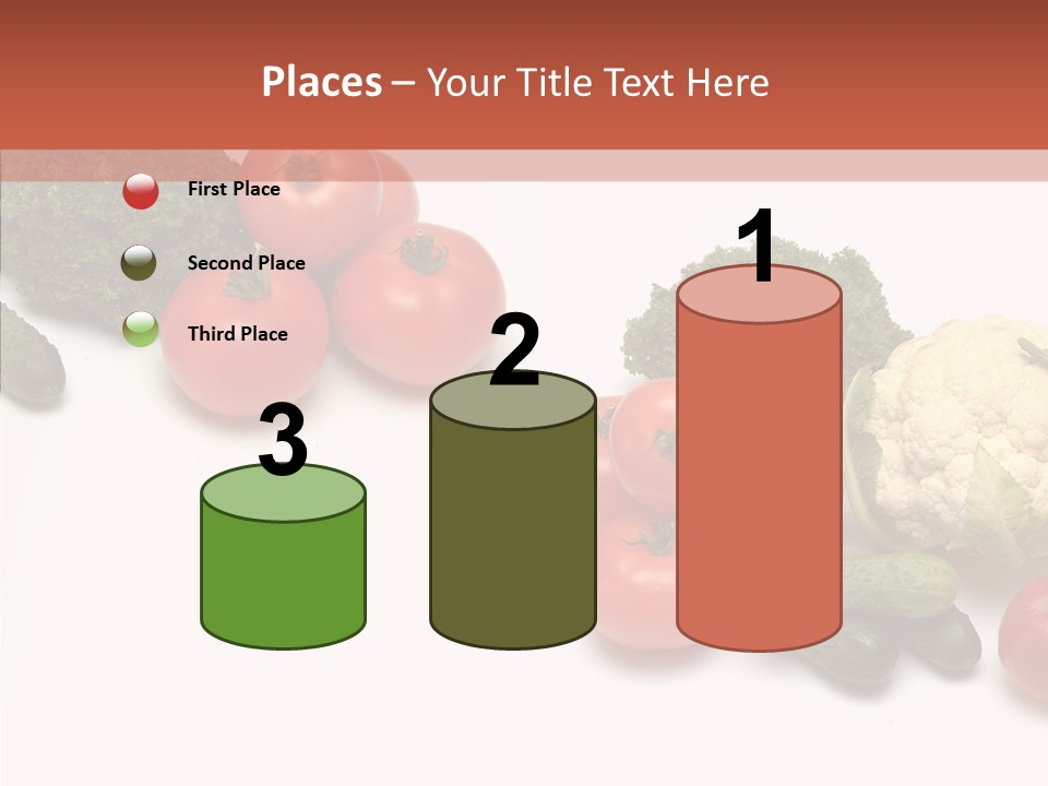 White Vegetable Object PowerPoint Template