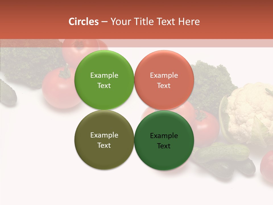 White Vegetable Object PowerPoint Template