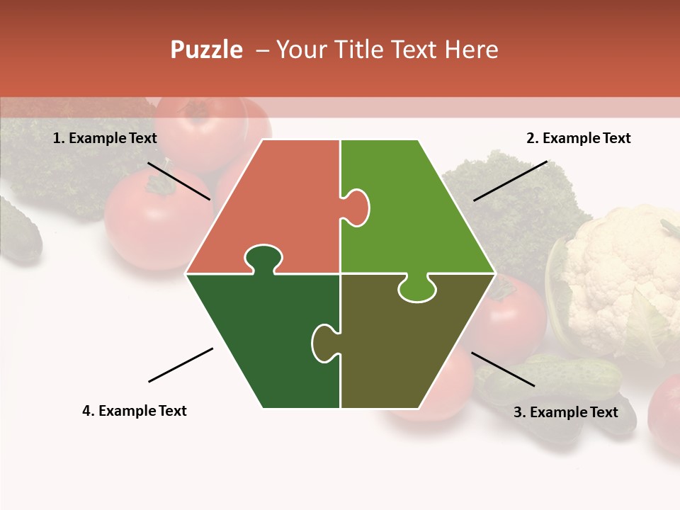 White Vegetable Object PowerPoint Template