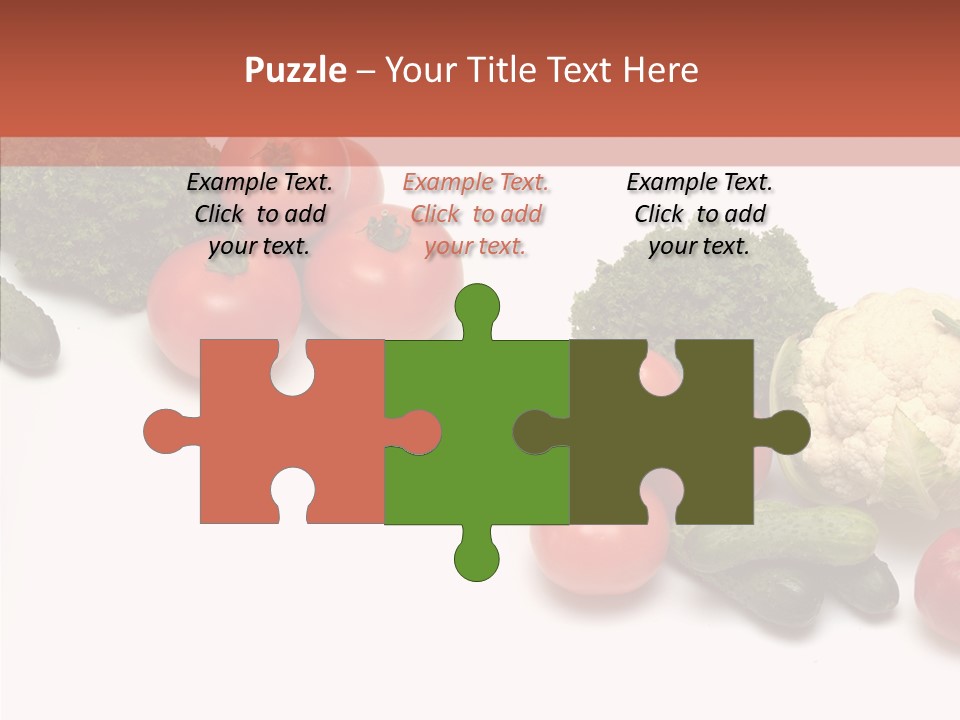 White Vegetable Object PowerPoint Template