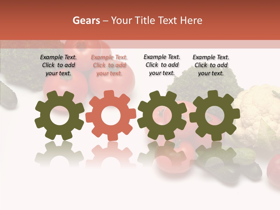 White Vegetable Object PowerPoint Template