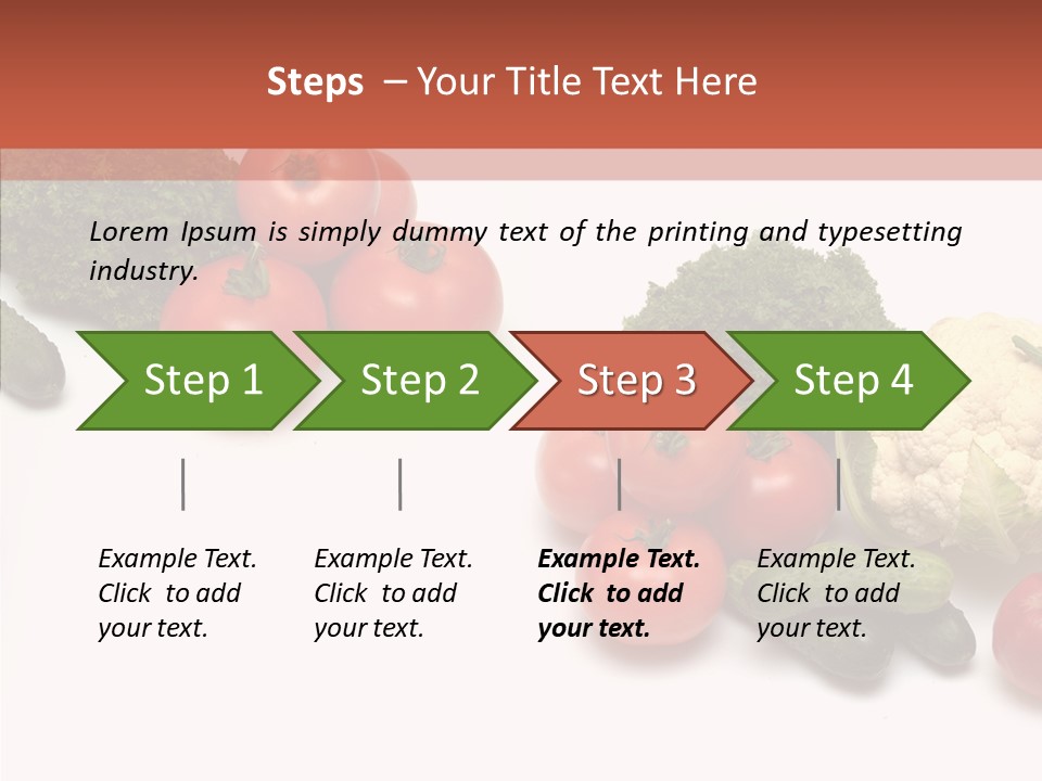 White Vegetable Object PowerPoint Template