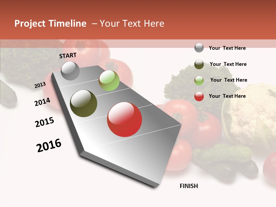 White Vegetable Object PowerPoint Template