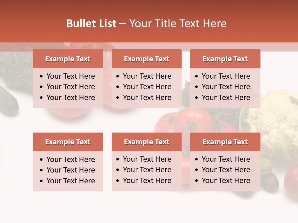 White Vegetable Object PowerPoint Template