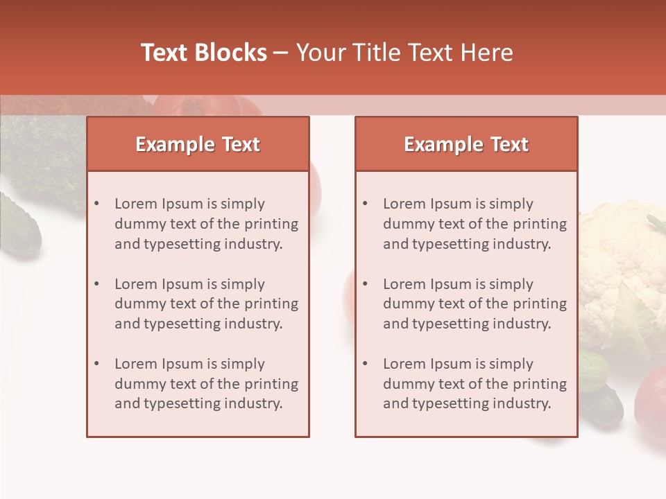 White Vegetable Object PowerPoint Template