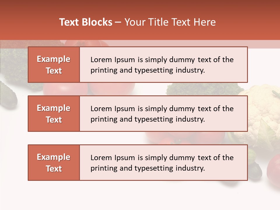 White Vegetable Object PowerPoint Template