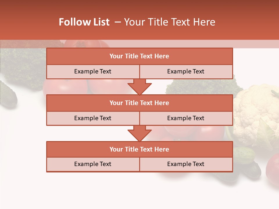 White Vegetable Object PowerPoint Template