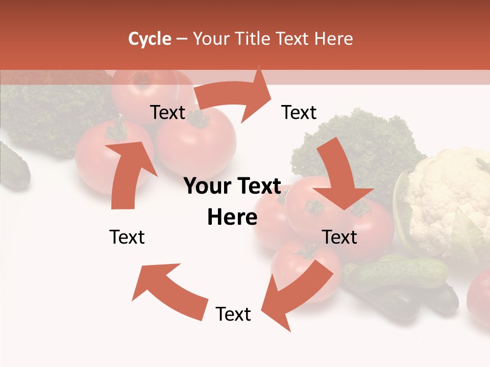 White Vegetable Object PowerPoint Template