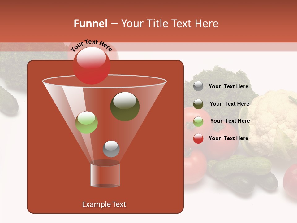 White Vegetable Object PowerPoint Template