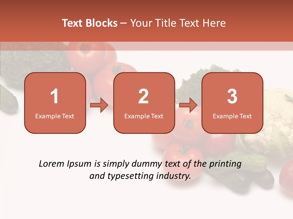White Vegetable Object PowerPoint Template