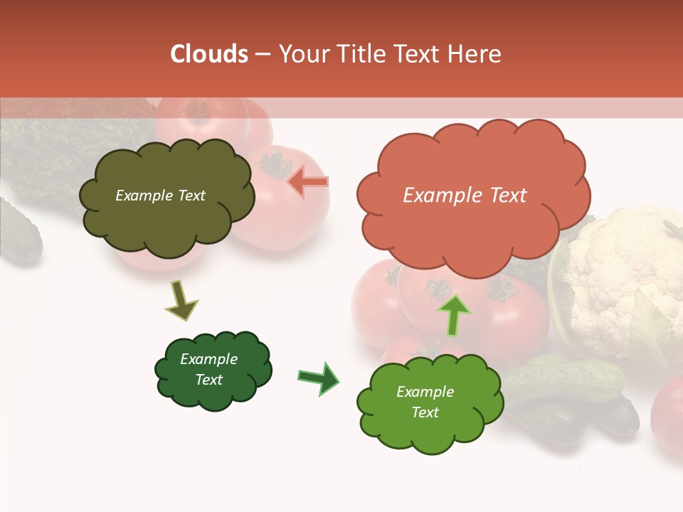 White Vegetable Object PowerPoint Template