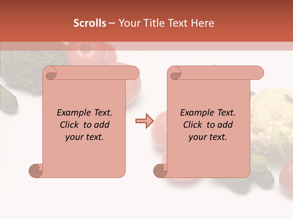 White Vegetable Object PowerPoint Template