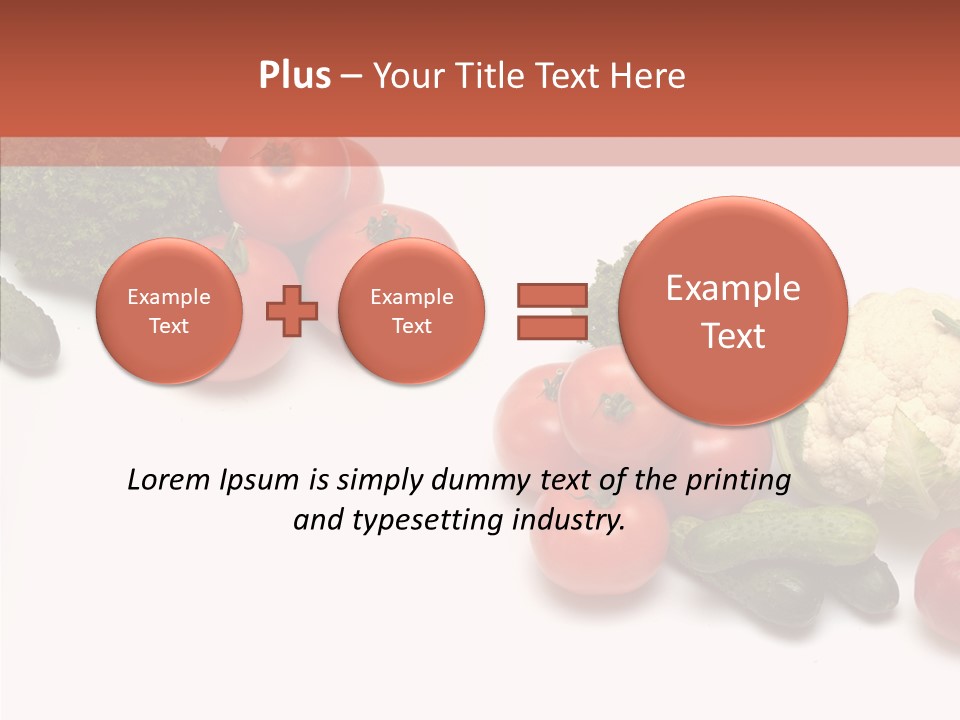 White Vegetable Object PowerPoint Template