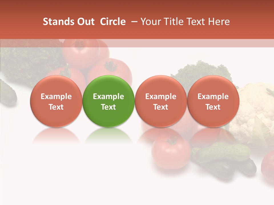White Vegetable Object PowerPoint Template