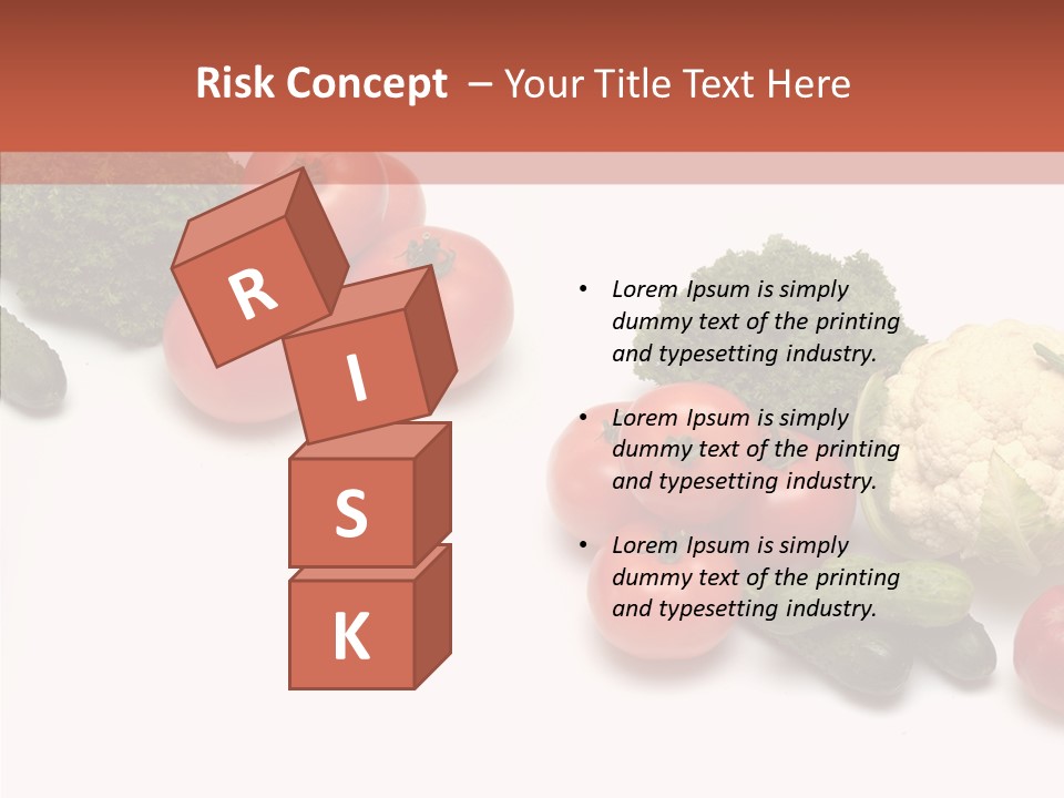 White Vegetable Object PowerPoint Template