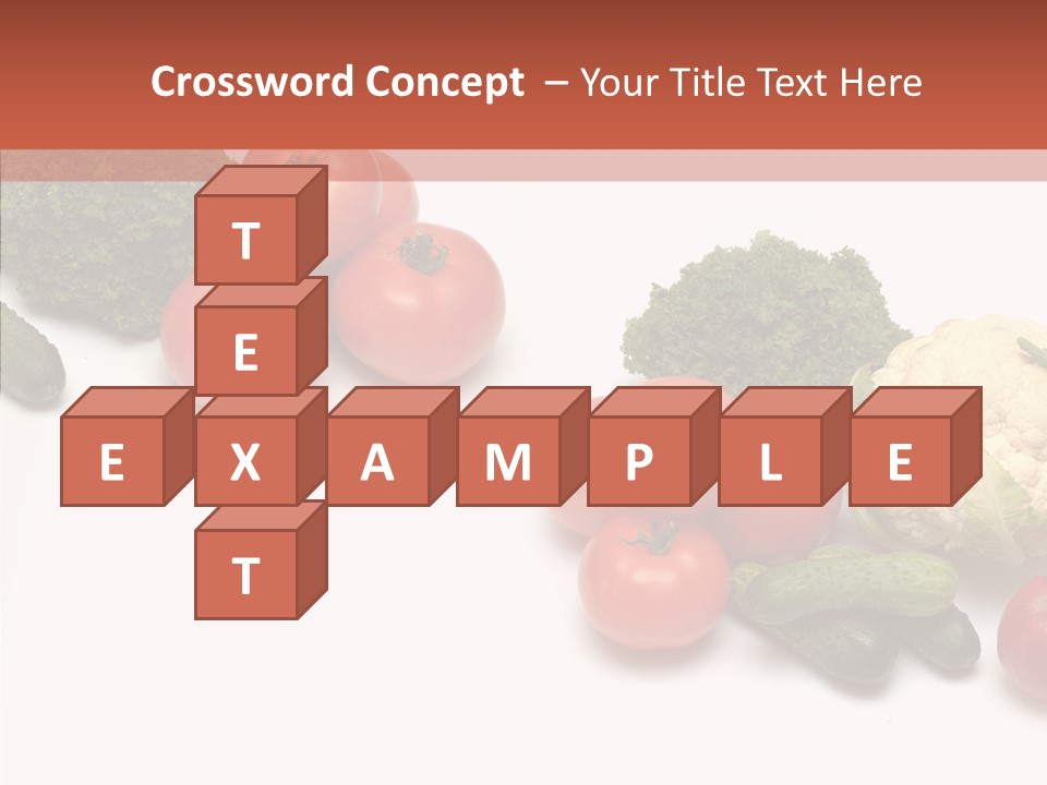 White Vegetable Object PowerPoint Template