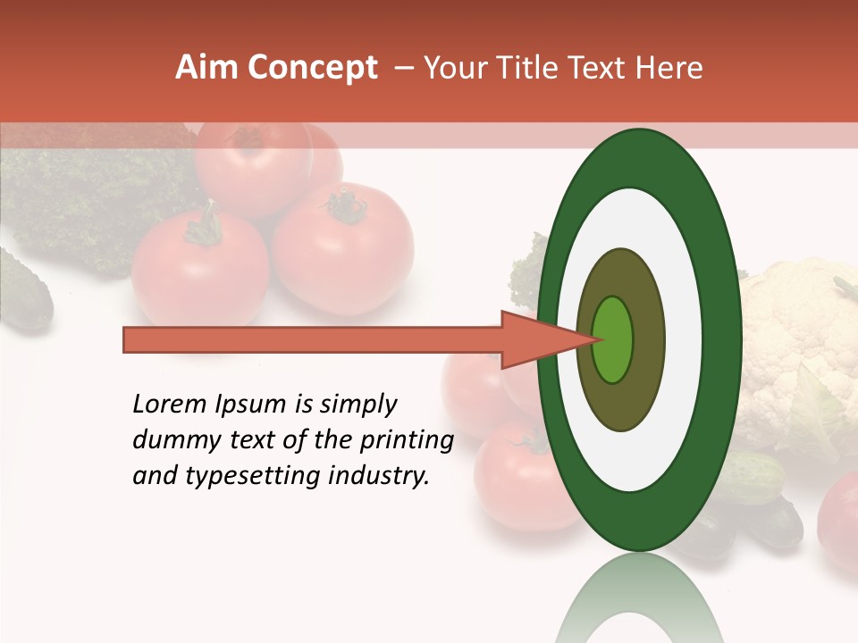White Vegetable Object PowerPoint Template
