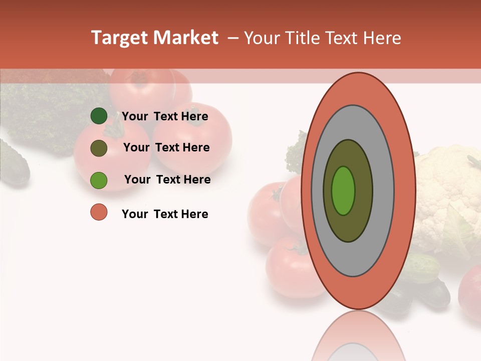 White Vegetable Object PowerPoint Template