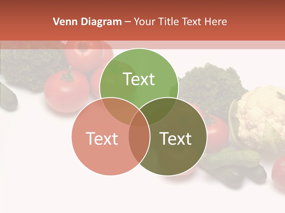 White Vegetable Object PowerPoint Template