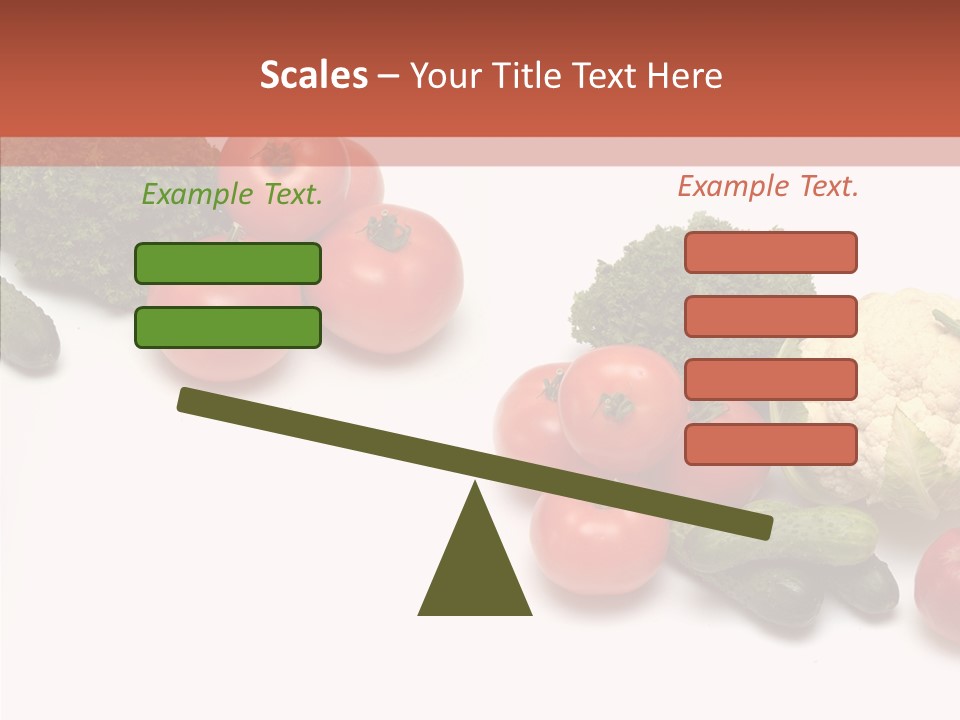 White Vegetable Object PowerPoint Template