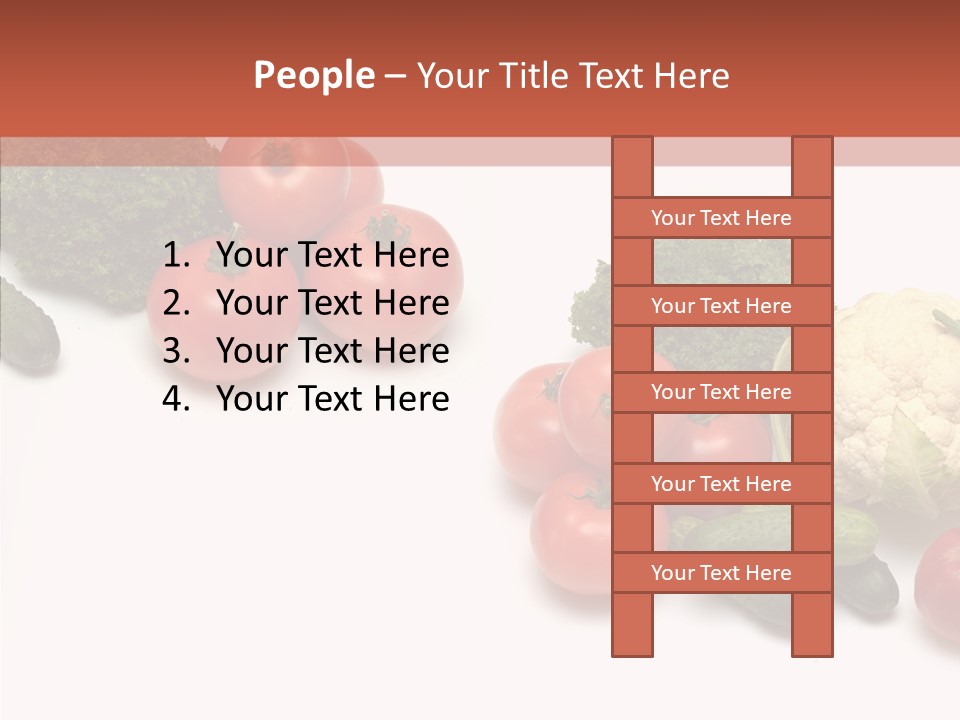 White Vegetable Object PowerPoint Template